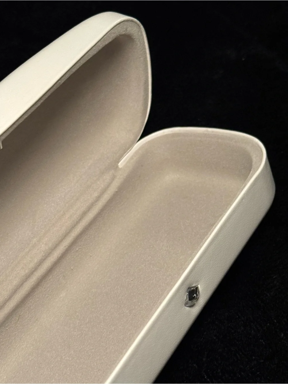 Swarovski Ivory White Glasses Case with Swan Logo